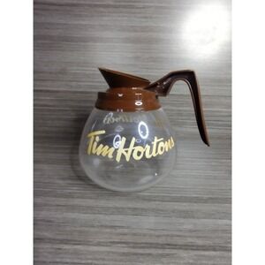 Tim Horton's Official Restaurant Glass Coffee Pot Decanter Used